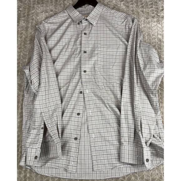 RED‎ HEAD BRAND CO LONG SLEEVE TAN CHECK BUTTON DOWN SHIRT MENS SIZE 2TG - Picture 1 of 13